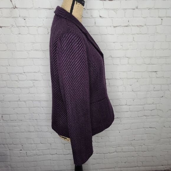 Vintage 90s Purple and Black Blazer Classic Career - Picture 2 of 15